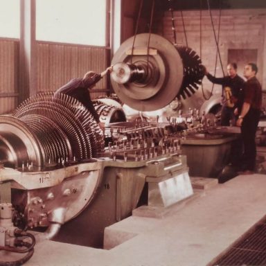 Ensemble de la turbo-machine (Août 1968) S.E.I.F. Usine Grandpuits (LAT Nitrogen Grandpuits)