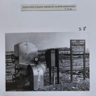 Tête de puits d'injection (Mars 1971) S.E.I.F. Usine Grandpuits (LAT Nitrogen Grandpuits)